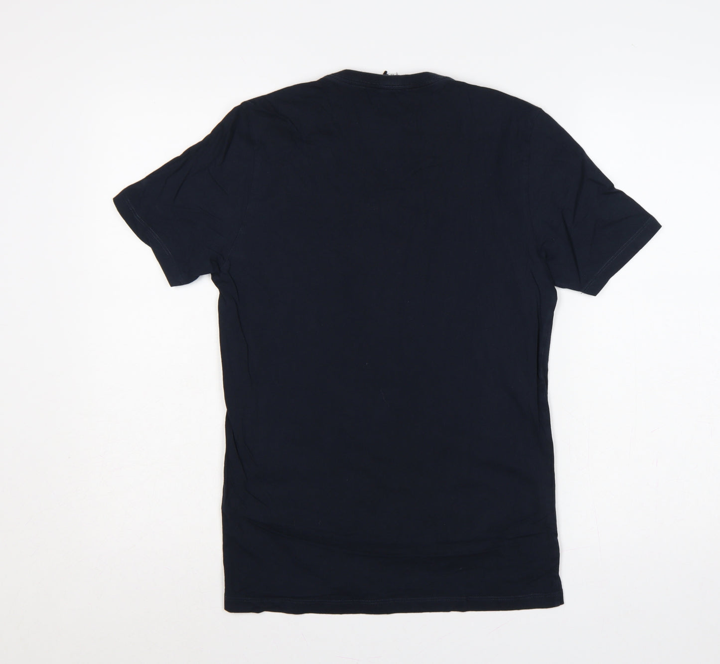 Reiss Men’s Blue XS Slim Fit V-Neck Short Sleeve Cotton T-Shirt