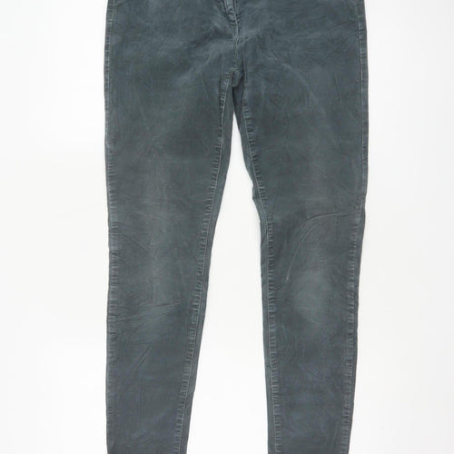 White Stuff Women Grey Size 10 Skinny Stretch Cotton Jegging Trousers