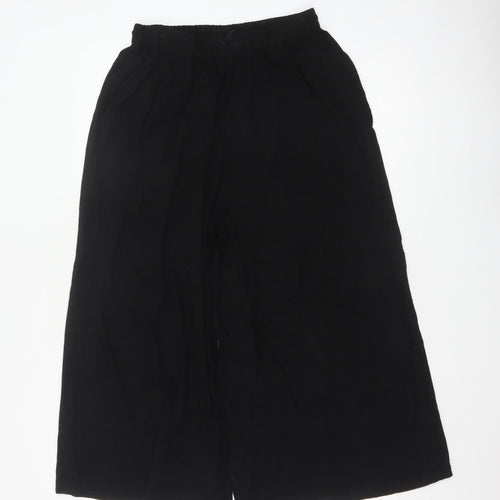 ASOS DESIGN Women’s Black UK 12 Wide-Leg Elastic Waist Trousers
