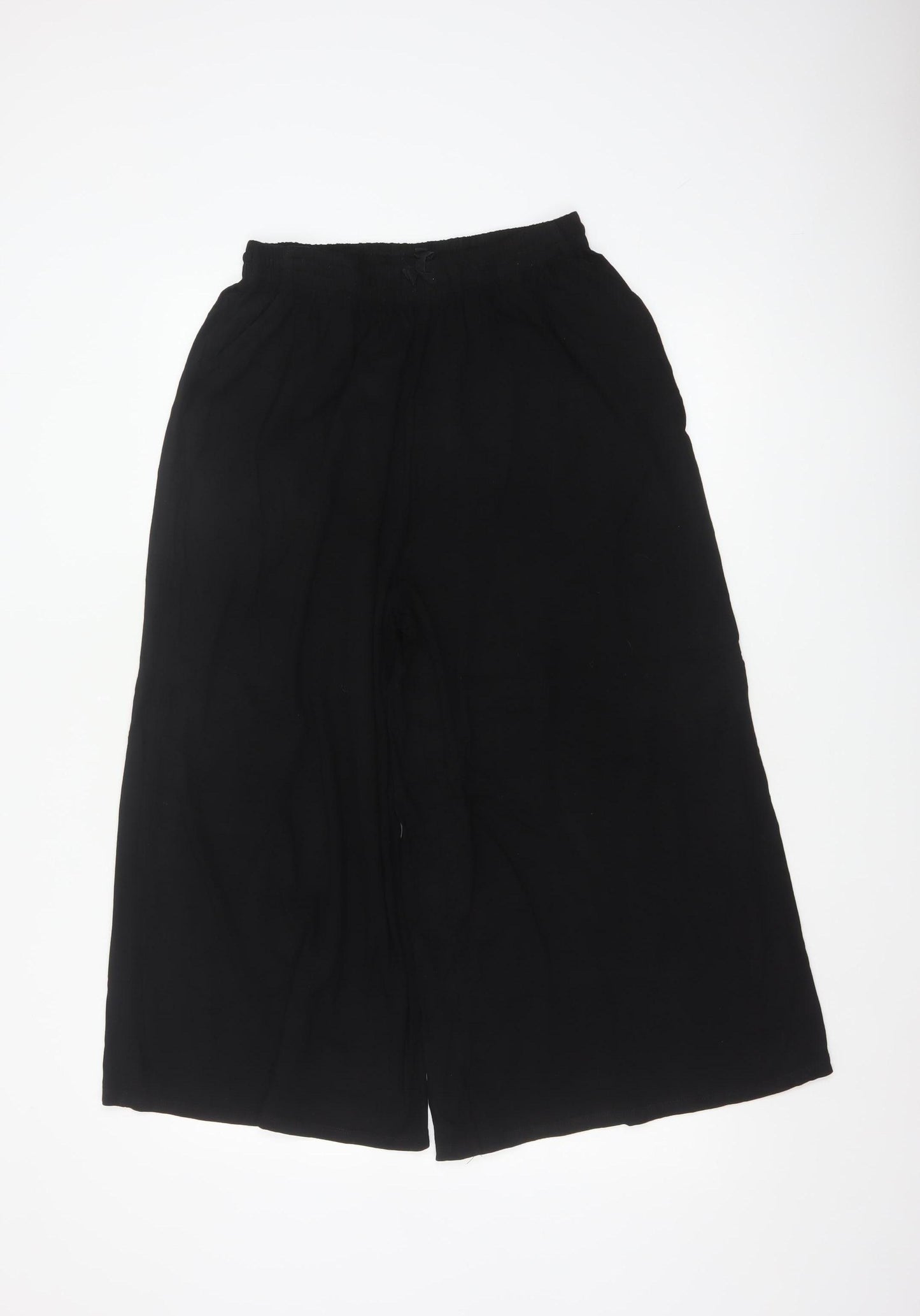 ASOS DESIGN Women’s Black UK 12 Wide-Leg Elastic Waist Trousers