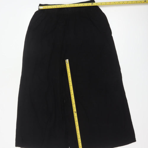 ASOS DESIGN Women’s Black UK 12 Wide-Leg Elastic Waist Trousers