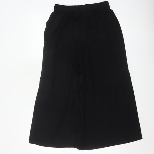 ASOS DESIGN Women’s Black UK 12 Wide-Leg Elastic Waist Trousers