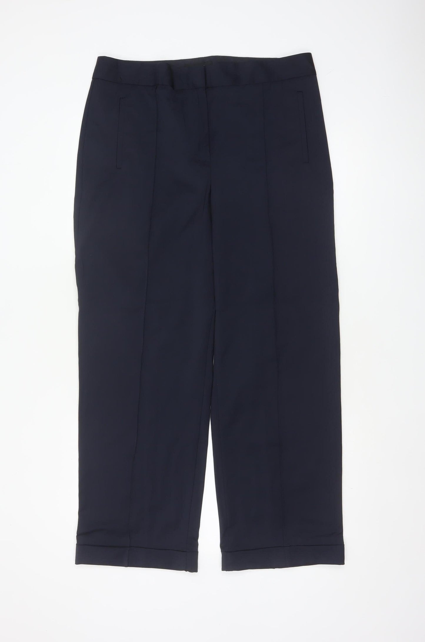 Marks and Spencer Women’s Navy UK 14 Long Tailored Wool Trousers