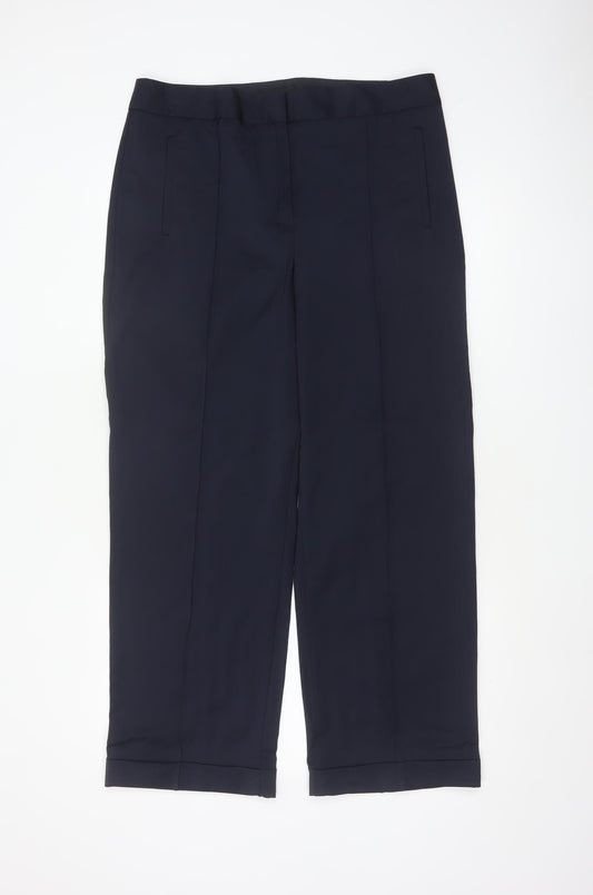 Marks and Spencer Women’s Navy UK 14 Long Tailored Wool Trousers