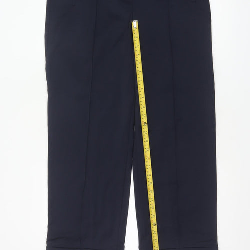 Marks and Spencer Women’s Navy UK 14 Long Tailored Wool Trousers