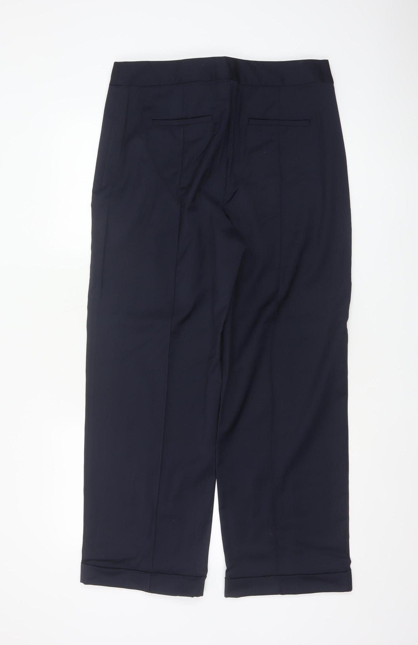 Marks and Spencer Women’s Navy UK 14 Long Tailored Wool Trousers