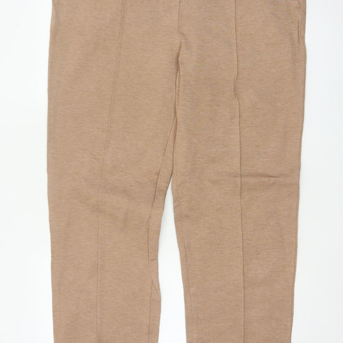 Marks and Spencer Women's Beige UK 18 Long Straight Tailored Trousers
