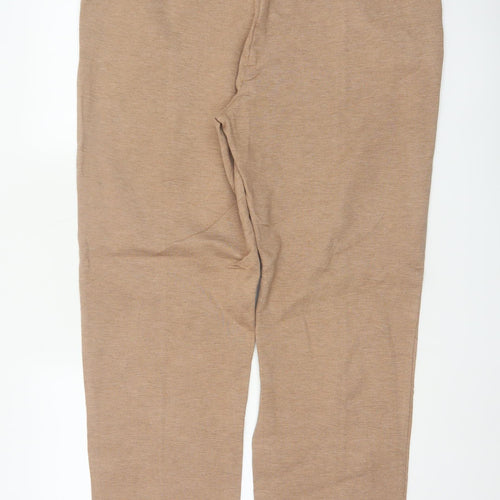 Marks and Spencer Women's Beige UK 18 Long Straight Tailored Trousers