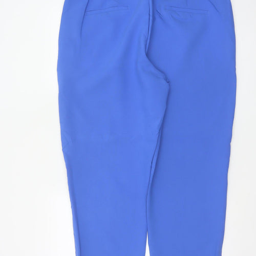 Marks & Spencer Women Blue Size 20 High Rise Straight Trousers