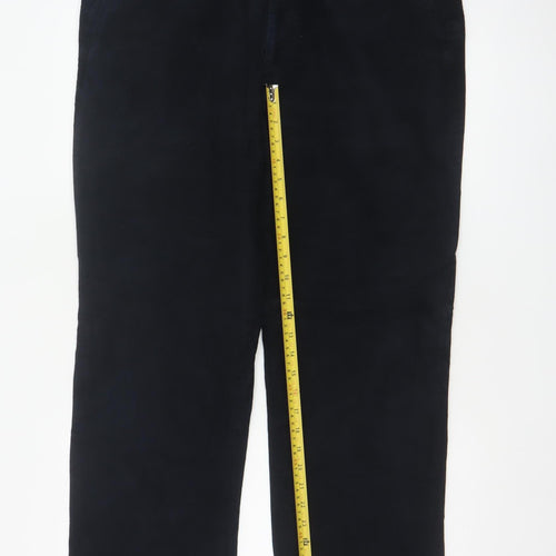 Gurteen Men’s Black 36R Cotton Flat Front Smart Trousers