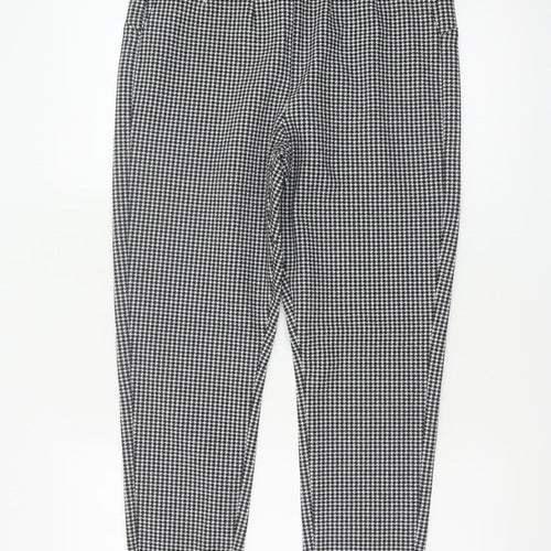 M&S Women’s Black White Houndstooth Check Slim Stretch Leggings UK 14