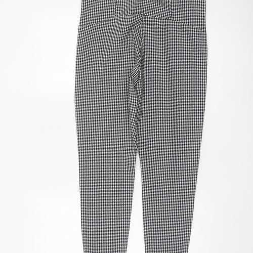 M&S Women’s Black White Houndstooth Check Slim Stretch Leggings UK 14