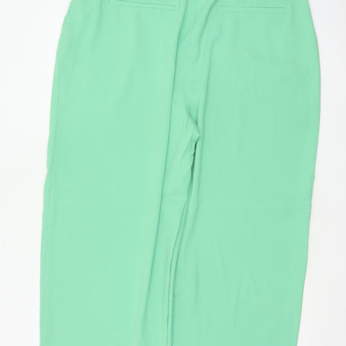 M&S Women Green Size 18 Regular Pleated Tapered Dress Trousers