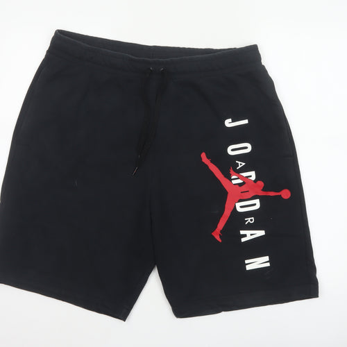 Jordan Men’s Black XL Sweat Shorts Jumpman Logo Drawstring Sports