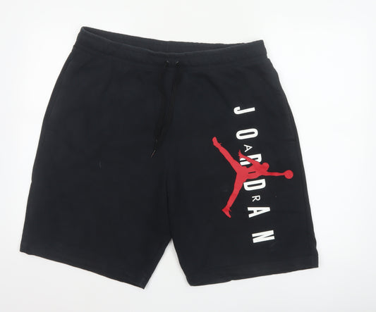 Jordan Men’s Black XL Sweat Shorts Jumpman Logo Drawstring Sports
