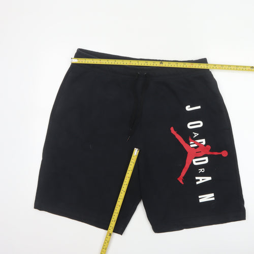 Jordan Men’s Black XL Sweat Shorts Jumpman Logo Drawstring Sports