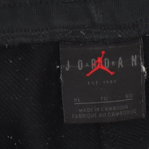 Jordan Men’s Black XL Sweat Shorts Jumpman Logo Drawstring Sports