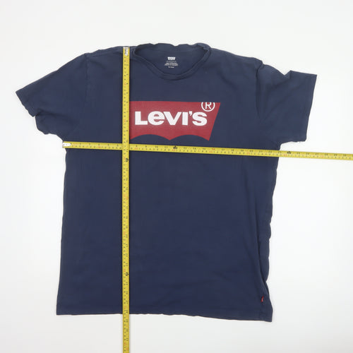 Levi's Men’s Blue XL Batwing Logo Graphic Crew Neck T-Shirt