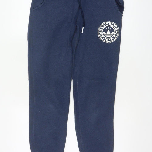 Adidas Originals Women’s Blue UK 8 Jogger Sweatpants Logo Pockets