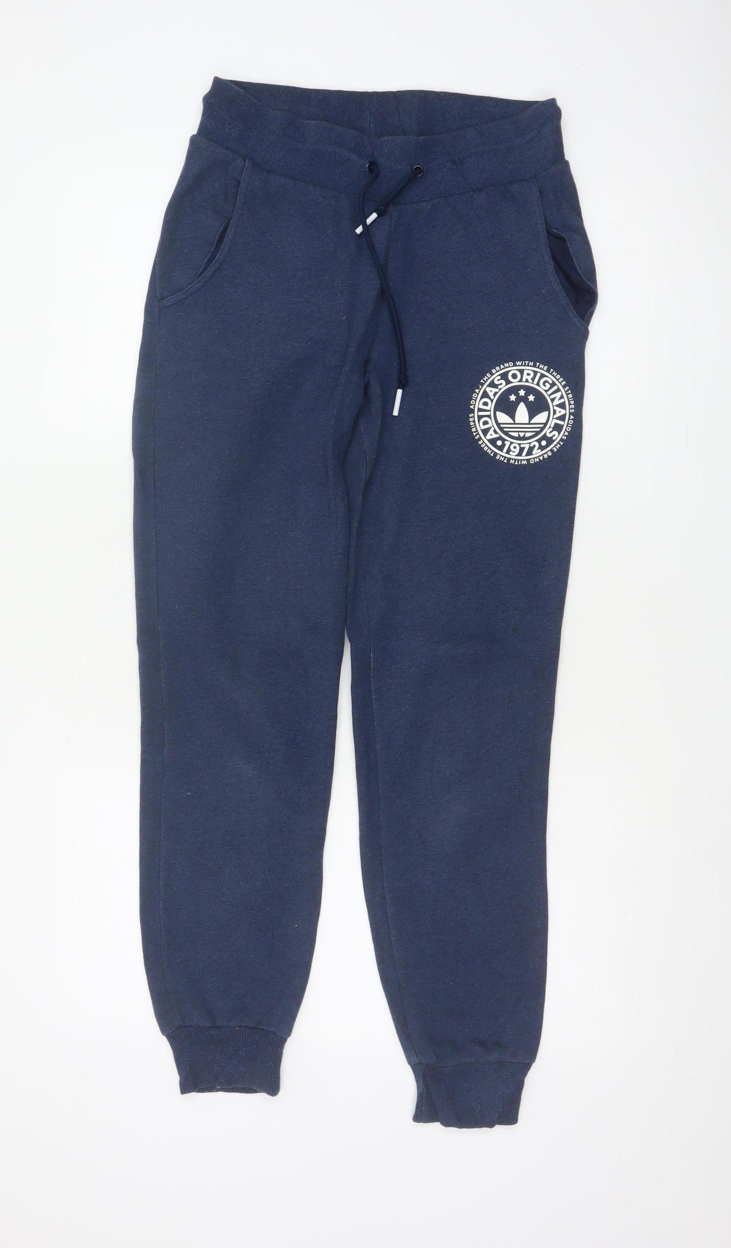 Adidas Originals Women’s Blue UK 8 Jogger Sweatpants Logo Pockets
