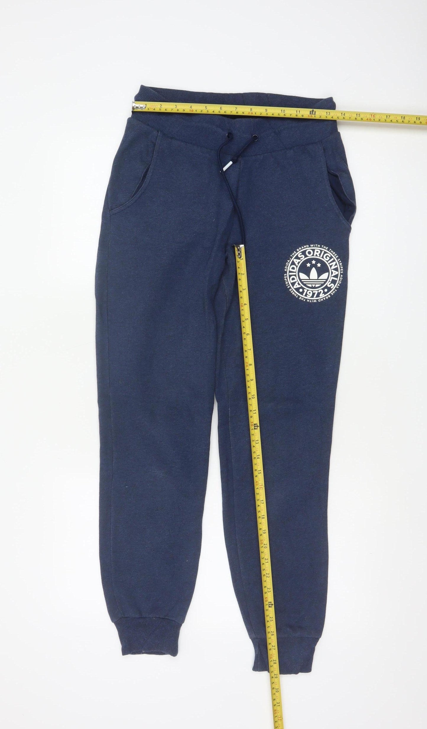 Adidas Originals Women’s Blue UK 8 Jogger Sweatpants Logo Pockets