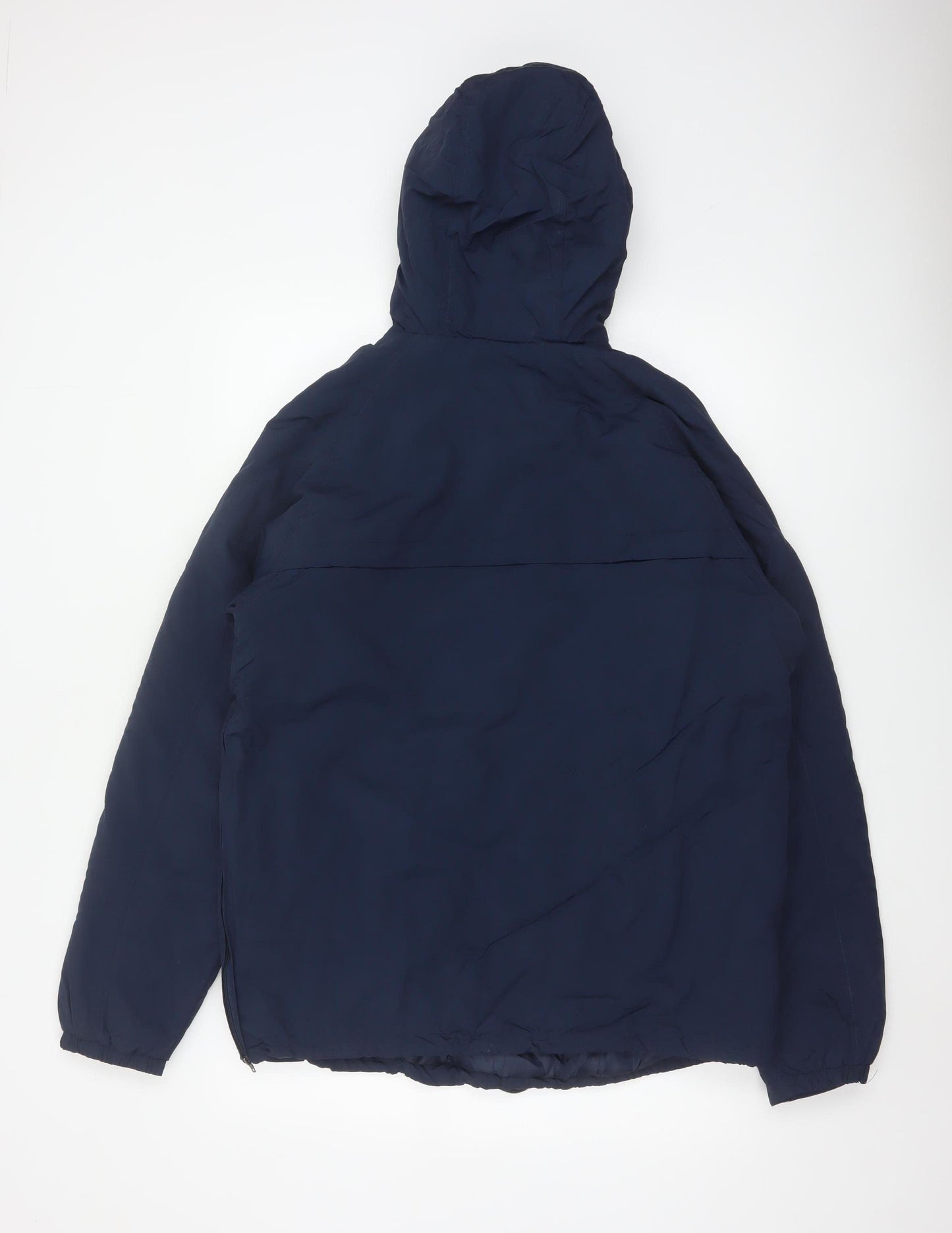 Lambretta Men’s Blue XL Padded Hooded 1/4 Zip Anorak Jacket