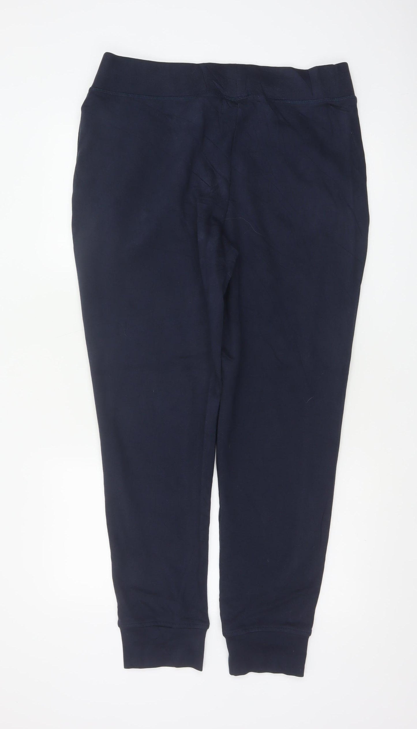 Champion Men's Navy L Logo Fleece Jogger Sweatpants Elastic Waist
