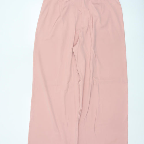 Marks and Spencer Women’s Pink UK 16 Wide-Leg Smart Trousers