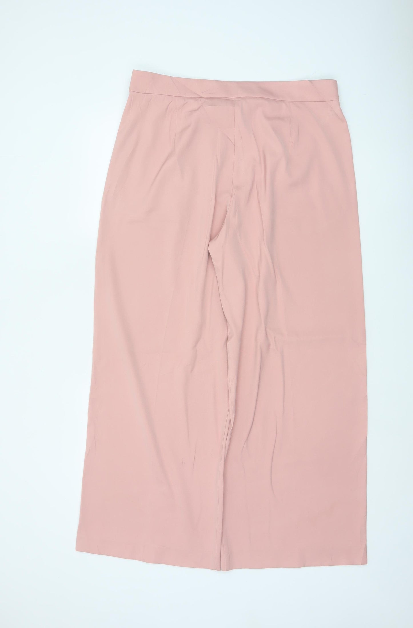 Marks and Spencer Women’s Pink UK 16 Wide-Leg Smart Trousers
