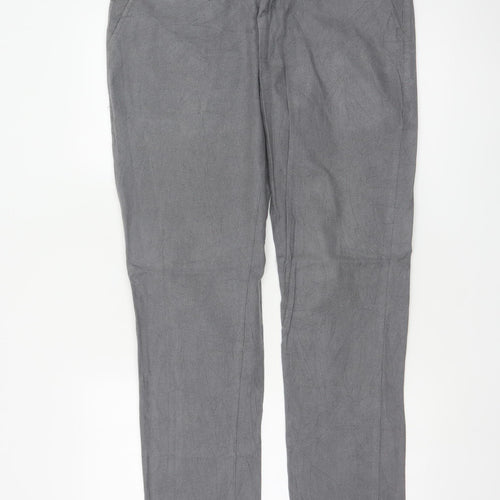 Dressmann Women’s Grey Slim Fit Chino Trousers Size 34 34/34