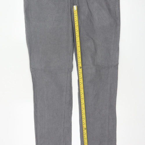 Dressmann Women’s Grey Slim Fit Chino Trousers Size 34 34/34