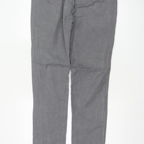 Dressmann Women’s Grey Slim Fit Chino Trousers Size 34 34/34