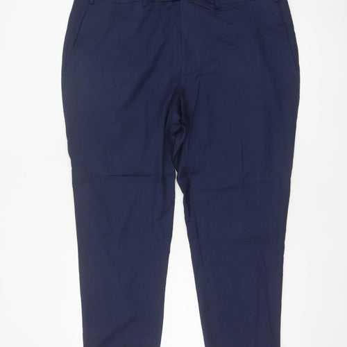 Marks and Spencer Men Blue 40in Regular Dress Trousers 40W 31L