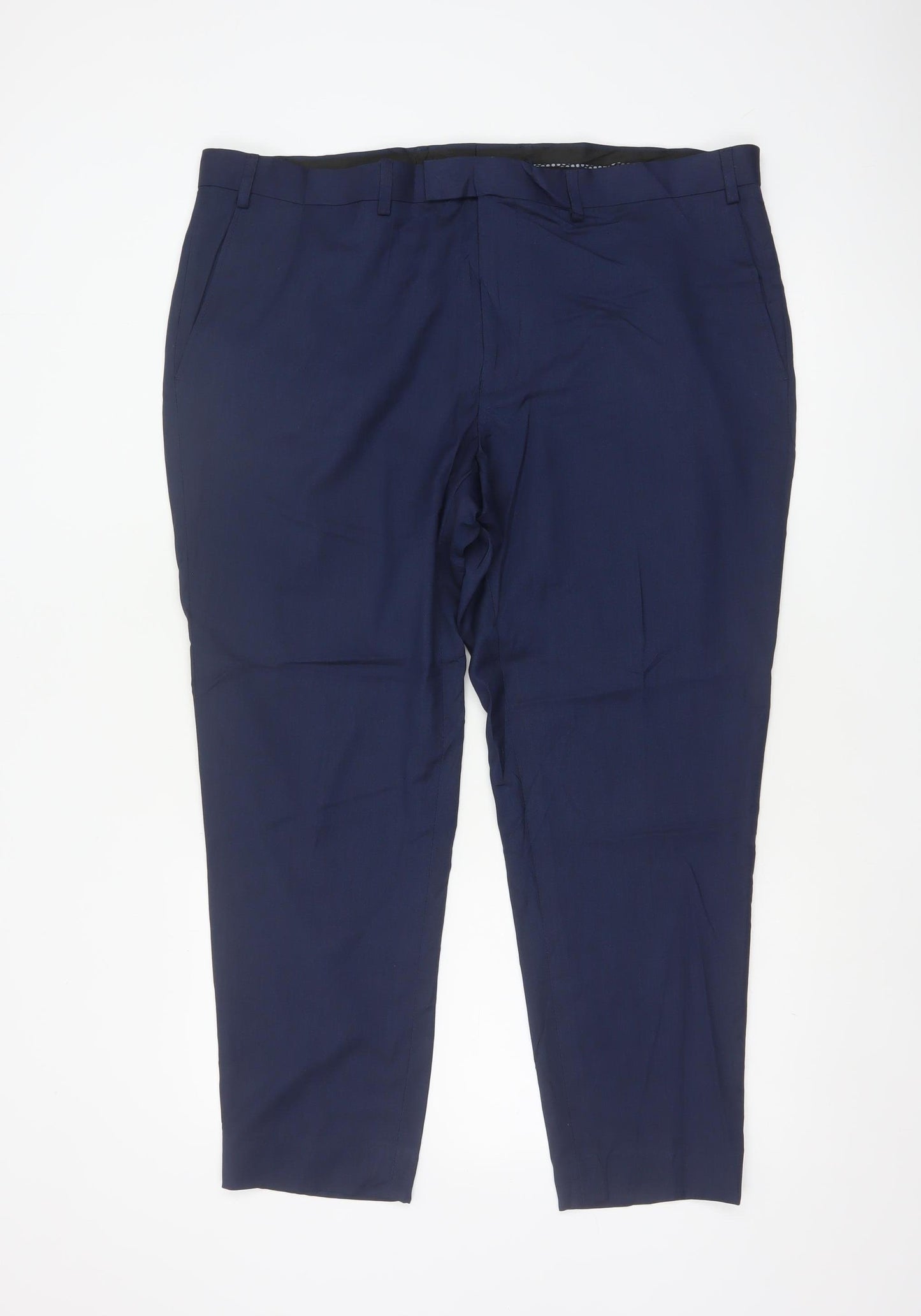 Marks and Spencer Men Blue 40in Regular Dress Trousers 40W 31L
