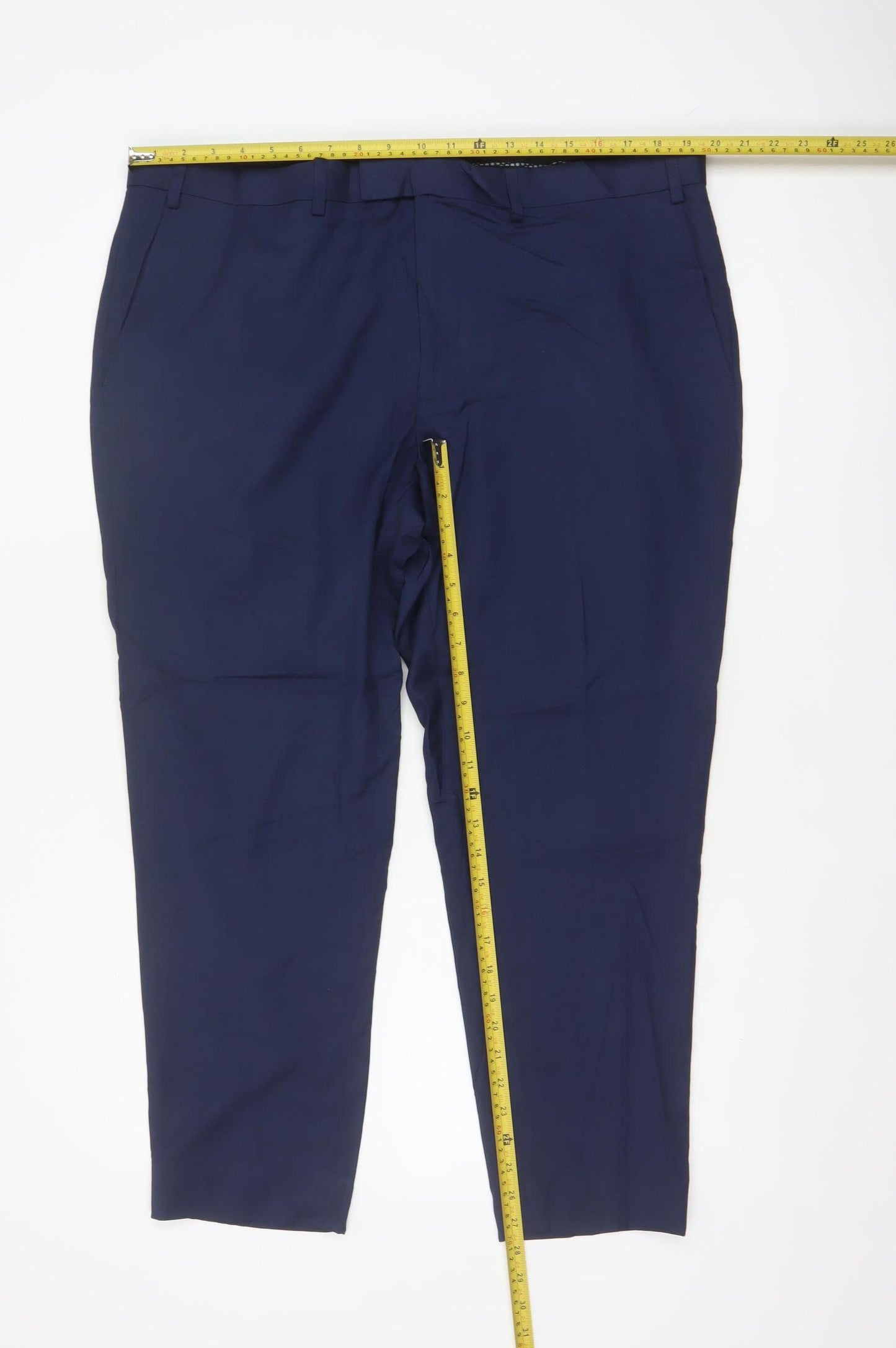 Marks and Spencer Men Blue 40in Regular Dress Trousers 40W 31L