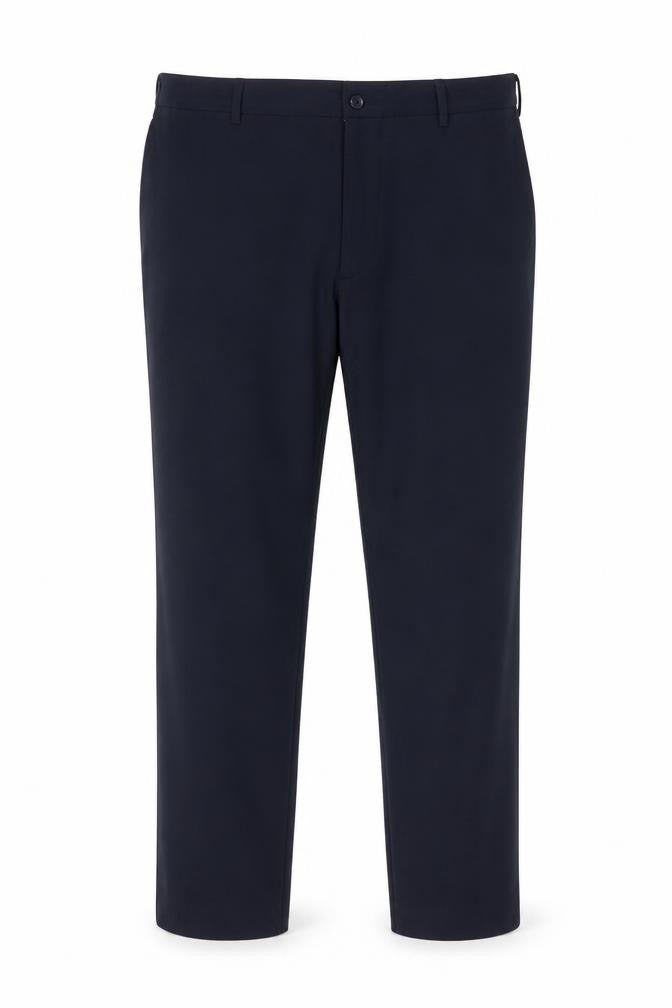 Marks & Spencer Men’s Navy 38/31 Slim Fit Dress Trousers Flat Front