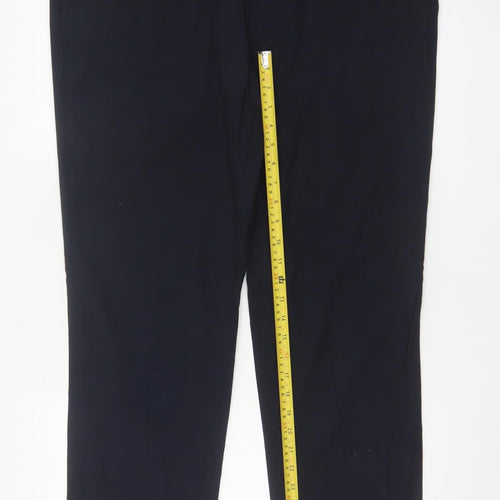 Marks & Spencer Men’s Navy 38/31 Slim Fit Dress Trousers Flat Front