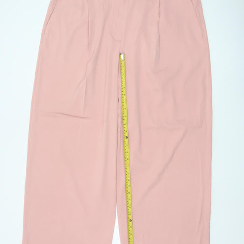 M&S Women’s Pink Size 22 Short Wide Leg Tailored Trousers