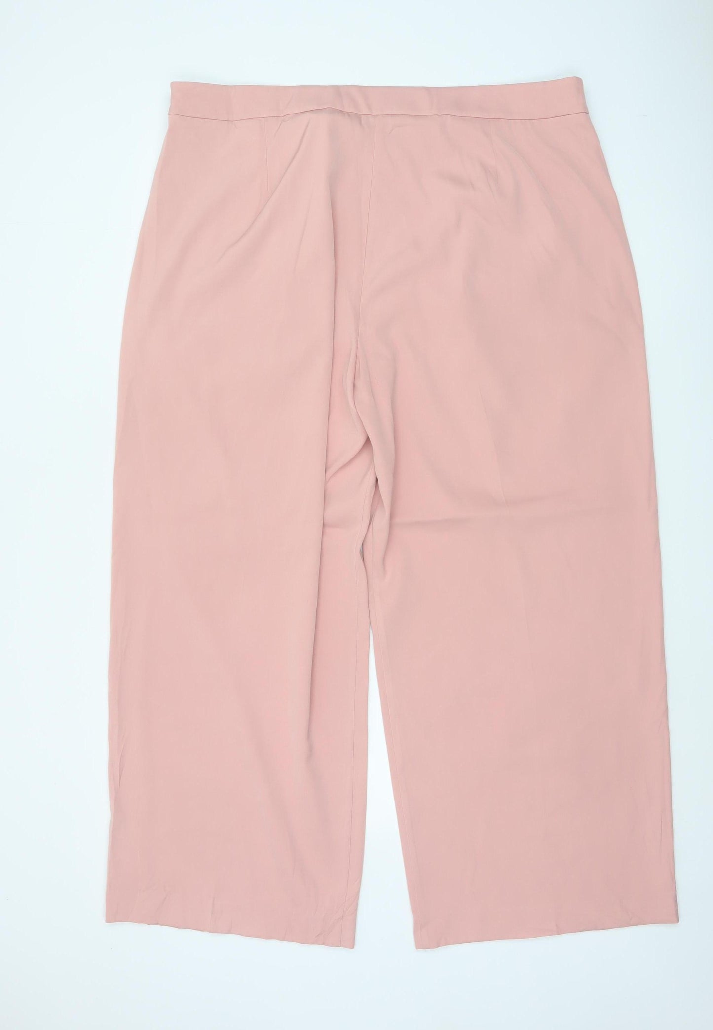 M&S Women’s Pink Size 22 Short Wide Leg Tailored Trousers
