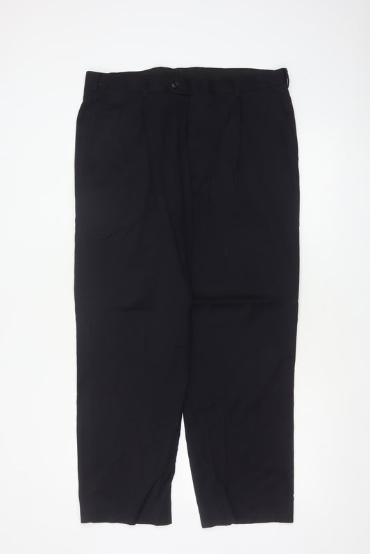 Marks & Spencer Autograph Men’s Blue 36 Wool Dress Trousers 36/29