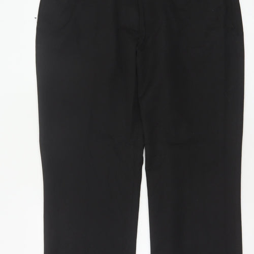 Brook Taverner Women’s Black UK 18 Petite Straight Tailored Trousers