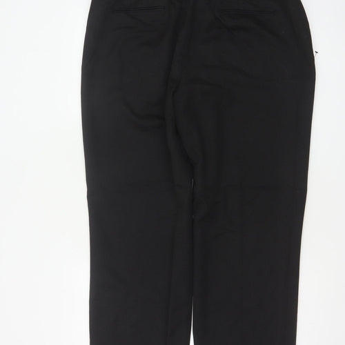 Brook Taverner Women’s Black UK 18 Petite Straight Tailored Trousers