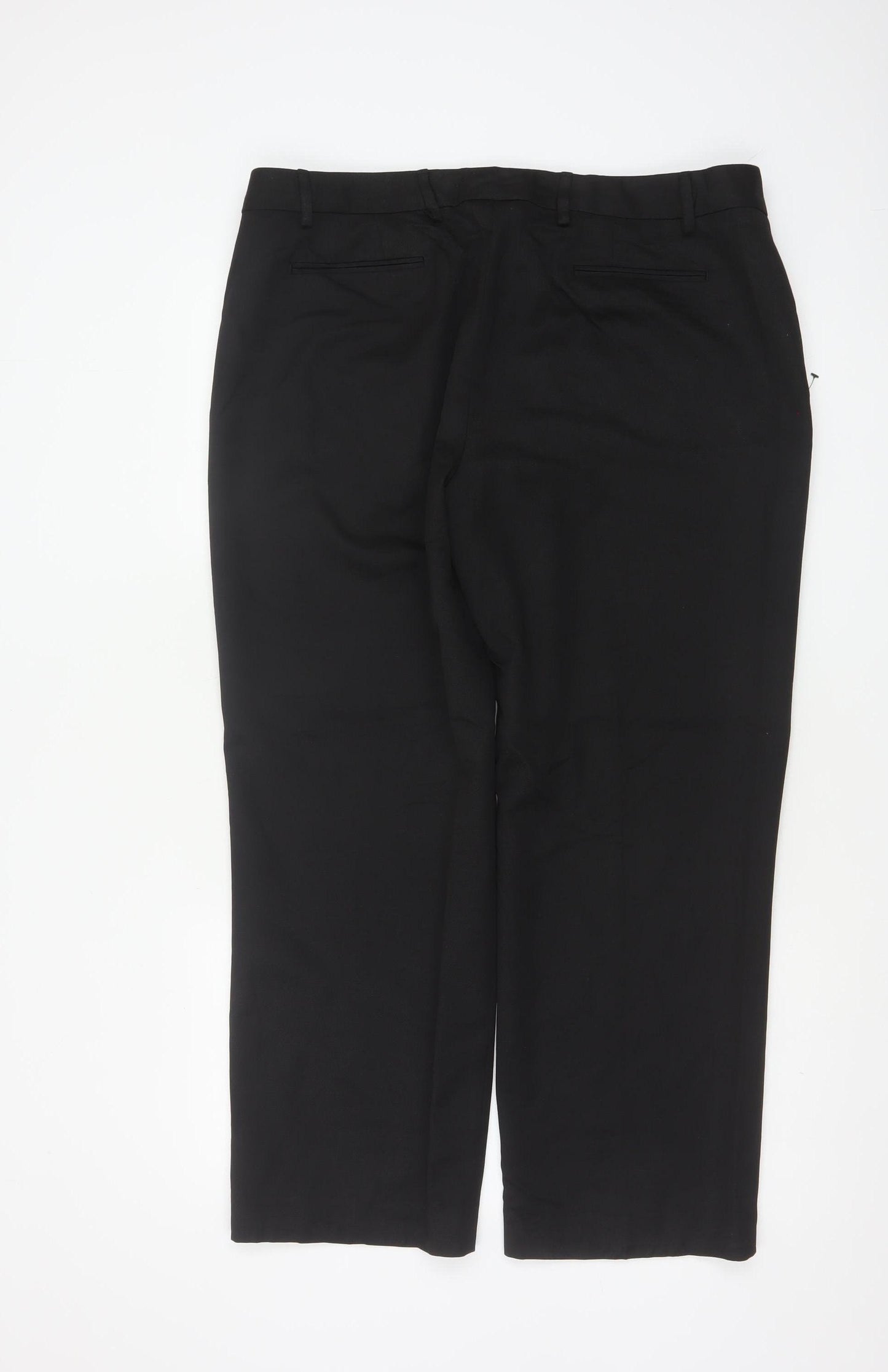 Brook Taverner Women’s Black UK 18 Petite Straight Tailored Trousers
