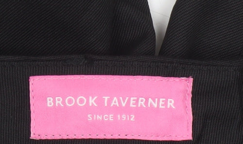 Brook Taverner Women’s Black UK 18 Petite Straight Tailored Trousers