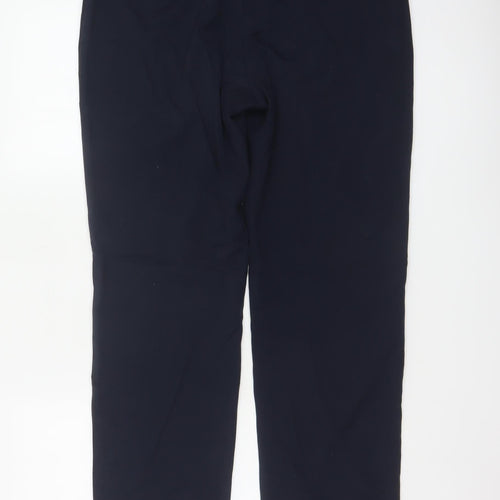 Marks & Spencer Women Blue UK 12 Regular Straight Work Trousers