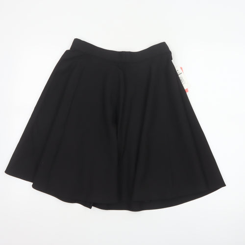 Marks and Spencer Girls Black 14-15 Years A-Line Knee Length Skort NWT