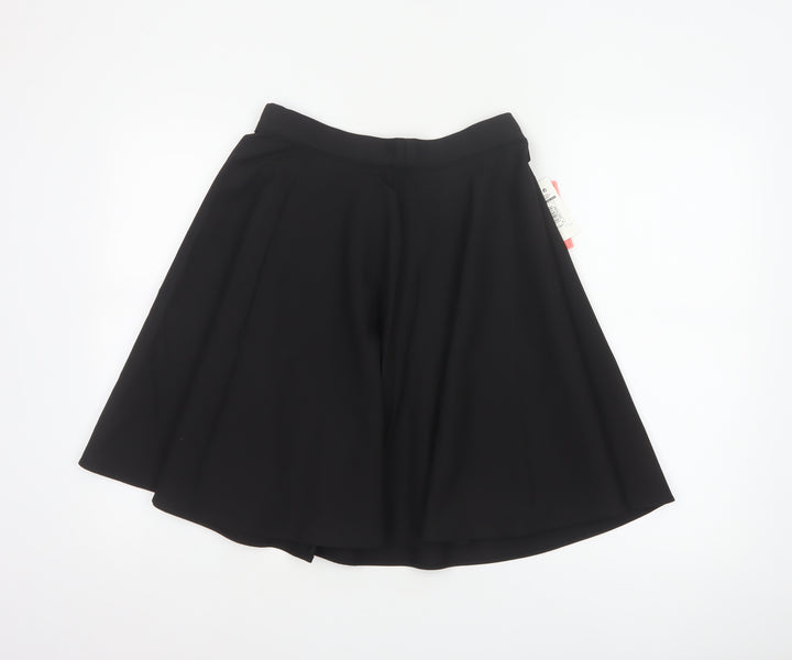 Marks and Spencer Girls Black 14-15 Years A-Line Knee Length Skort NWT