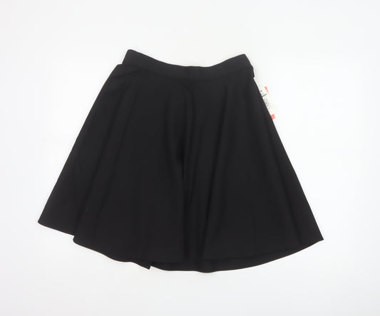 Marks and Spencer Girls Black 14-15 Years A-Line Knee Length Skort NWT
