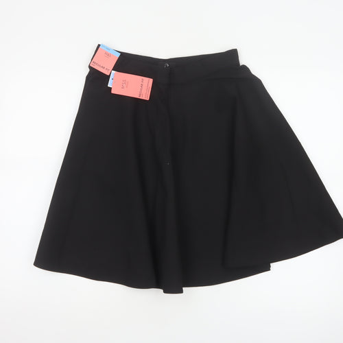 Marks and Spencer Girls Black 14-15 Years A-Line Knee Length Skort NWT