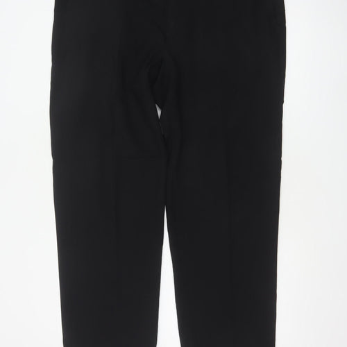 M&S Men’s Black 40in Regular Straight Leg Dress Trousers 31in
